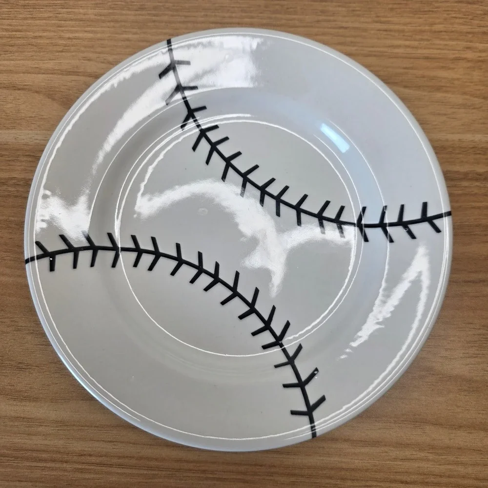 Set of 4 Sterling China Baseball Plates 7.25